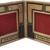 Çiftli Bambu Fotoğraf Çerçevesi 4,5x4,5 cm