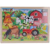 Çiftlik Hayvanları Tahta Puzzle 48 Parça