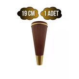 Cihan Desenli 19Cm Plastik Ayak Mobilya Masa Ve Dolap Ayağı(19Cm)(Kahverengi - Altın) Kahverengi 19Cm 19Cm - 1 Adet