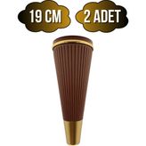 Cihan Desenli 19CM Plastik Ayak Mobilya Masa ve Dolap AYAĞI(19CM)(KAHVERENGİ - Altın) - Kahverengi - 19cm - 2 ADET