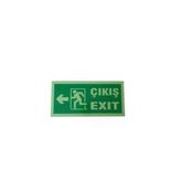 Çıkış Exit Yönlendirme Levhası (Sol Yön) Kolay Montaj İkaz Tabelası Pvc