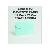 Çınar AÇIK MAVİ DAVETİYE ZARFI (50 ADET)