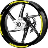 Çınar Extreme Double Stripe Floresan Sarı Jant Şeridi Sticker