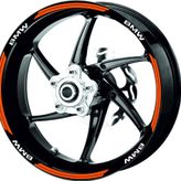 Çınar Extreme Double Stripe Floresan Turuncu Jant Şeridi Sticker
