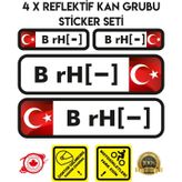 Çınar Extreme TR B rH + Reflektif Kan Grubu Seti Sticker
