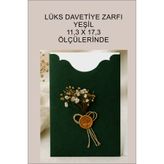 Çınar LÜKS DAVETİYE ZARFI YEŞİL (50 ADET)