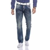 Cipo & Baxx CD184 Çift Cep Dikişli Regular Mavi Erkek Jeans - 42 / 32
