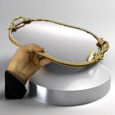 Çırağan Ayaksız Aynalı Oval Sunum Tepsisi 35CM