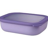 Cirqula Çok Amaçlı Kase Dikdörtgen Nordic Lilac – 2000 ml – Stok Kutusu, Buzdolabı Kutusu, Derin Dondurucu, Mikrodalga Fırın Kabı ve Kapaklı Servis Kasesi Olarak Kullanılabilir