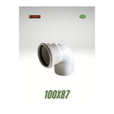 ÇİTAŞ FIRAT 100X87 KAPALI DİRSEK 3.2 MM DUBLEX PVC 100'LÜK 87 DERECE DİRSEK 100X90