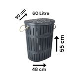 Citim Bambu Halatlı Kirli Çamaşır Sepeti 60 Litre
