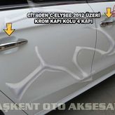 Citroen C Elysee 2012 Üzeri Paslanmaz Çelik 4 Kapı Krom Kapı Kolu