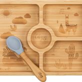 Citron 1073568 Bölmeli Organik Bambu Kare Yemek Takımı