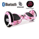 Citymate CS-600 Kasa Pembe Kamuflaj Grafity 6.5 Bluetooth Hoparlörlü Elektrikli Kaykay Hoverboard ve Çanta