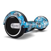 Citymate Elektrikli Kaykay 6.5 Mavi Kurukafa Grafity Desenli Akıllı Hoverboard