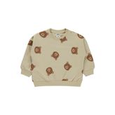 Civil Baby Ayıcık Baskılı 6-18 Ay Bej Sweatshirt