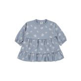 Civil Baby Çiçek Empirme Basic 6-18 Ay Mavi Elbise