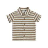 Civil Baby Çizgili 6-18 Ay Kahverengi Gömlek