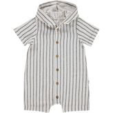 Civil Baby Çizgili Kapüşonlu 6-18 Ay Lacivert Tulum