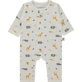 Civil Baby Hayvan Baskılı 3-12 Ay Ekru Tulum