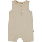Civil Baby Likralı Müslin 6-18 Ay Kahverengi Tulum