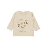 Civil Baby Yıldız Kalp Baskılı 6-18 Ay Bej Sweatshirt
