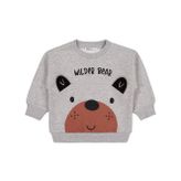 Civil Bear Baskı Nakışlı 2-5 Yaş Gri Erkek Çocuk Sweatshirt