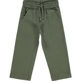 Civil Boys Armürlü Chino 2-5 Yaş Düz Paça Keten Kumaş Orta Haki Erkek Çocuk Pantolon