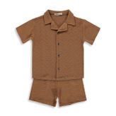 Civil Boys Tatil Yaka Kaprili 2-5 Yaş Kahverengi Takım