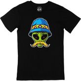 Cix Bıyıklı Alien Siyah Erkek T-shirt