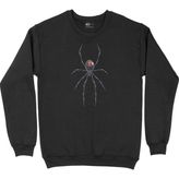 Cix Black Widow Gerçek Örümcek Siyah Kapüşonlu Sweatshirt