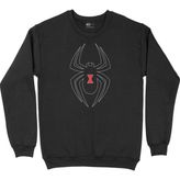 Cix Black Widow Spider Tasarımlı Siyah Kapüşonlu Sweatshirt