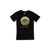 Cix Mountains Baskılı Siyah Unisex T-shirt