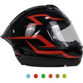 Çizgi Desenli Kask Sticker Etiket Modeli