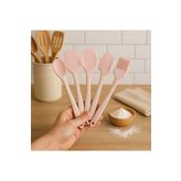 CKM silikon 5li silikon spatula kaşık fırça seti mutfak gereçleri set Pembe