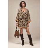 Clandestino Kimono Kollu Mini Anvelop Elbise Siyah