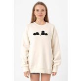 Clannad Anime Dango Daikazoku Ekru Kadın 2ip Sweatshirt