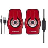 Classone X1 RED RGB Gaming Hoparlör