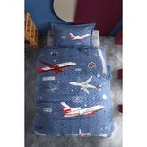 Clasy Arrival Ranforce V1 Tek Kişilik Mavi Yatak Örtüsü Set