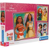 Clementoni 3 x 48 Parça Supercolor Puzzle: Disney Princess