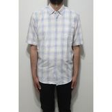 Cliente Fistan Store Erkek Ekose Klasik Kesim Rahat Kalıp Tek Cepli Kısa Kollu Pamuklu Yazlık Gömlek - Mavi - XL
