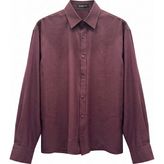 Cliento Oversize Modal Smart Casual Erkek Gömlek - Bordo