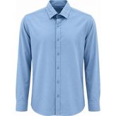 Cliento Oversize Modal Smart Casual Erkek Gömlek - Mavi