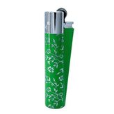 Clipper Green Pattern Metal Çakmak - Yeşil