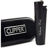Clipper Isme Özel Metal Çakmak Siyah