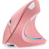 Cloody Dikey Ergonomik Kablosuz Mouse (Sarjlı) - Pembe