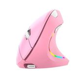 Cloody Sarjlı Dikey Ergonomik Kablosuz Mouse Fare Wireless 2000 Dpı 6 (Pembe)