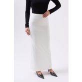Clu Liora Beyaz Maxi Basic Etek