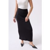 Clu Liora Siyah Maxi Basic Etek