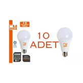 Cmsolar 9W E27 Duy 6500K Led Ampul 10'Lu Paket